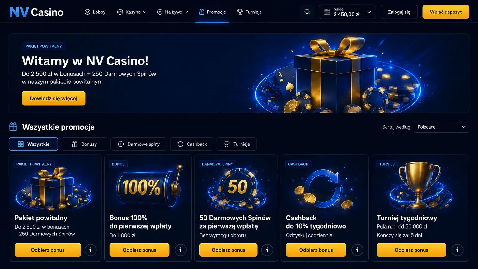 NV Casino bonus powitalny – oferta na start dla nowych graczy